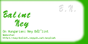 balint ney business card